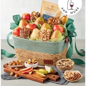 Empty Harry and David blue Basket